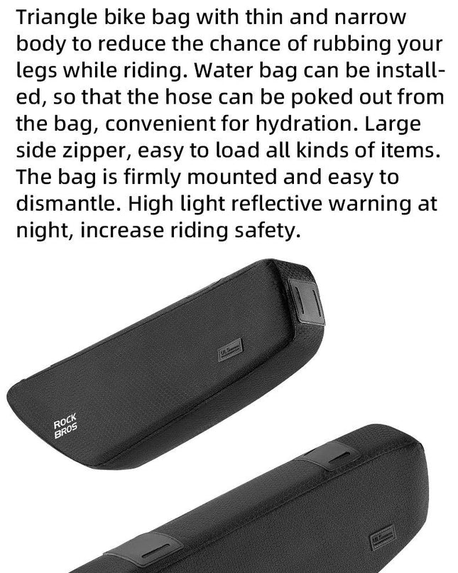 ROCKBROS Bicycle Bag Rainproof Cycling Top Tube Frame Bag Reflective Large Capacity MTB Road Bike  Pannier Bag Wear-resistant