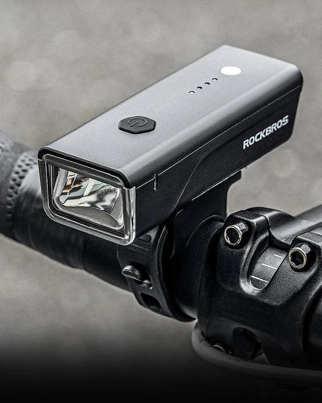ROCKBROS Bicycle Light 260LM 1500mAh Handlebar Type-C Rechargeable LED Flashlight Bicycle Light Waterproof Bike Accessories