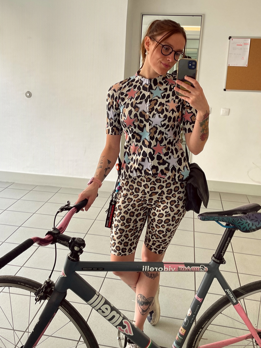 ROCKBROS Women's "Stellar Wildfire" All-Weather Glitter-Star Pro Aero Jersey