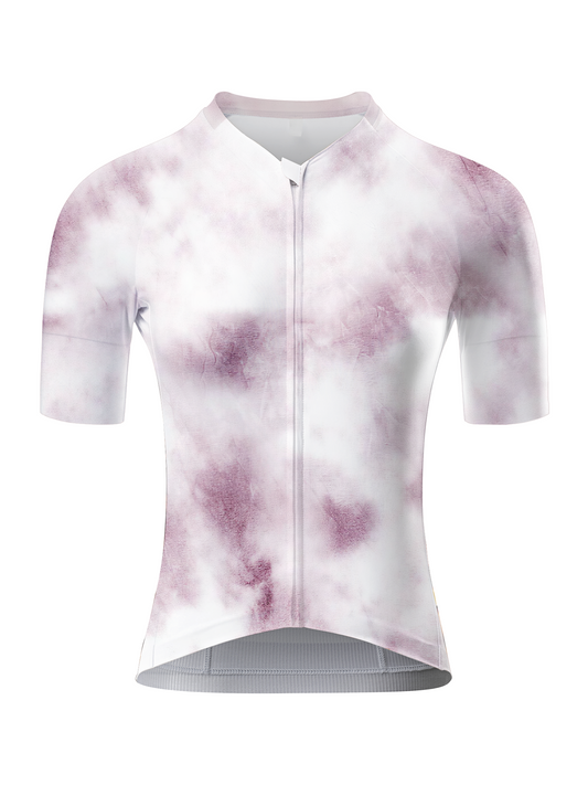 RockBros Women's "Rosé Haze" Artistic Marble Wash Cycling Jersey