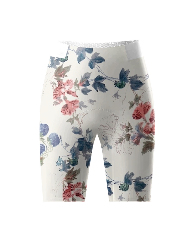 ROCKBROS Women's Watercolor Vintage Berry & Floral Print Padded Bib Cycling Bibs