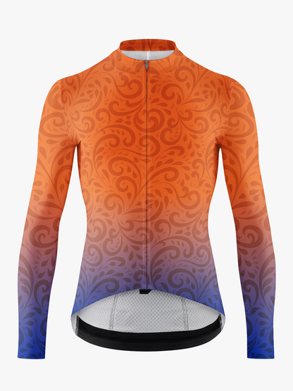 RockBros Men’s Sunset Baroque Floral Cycling Jersey