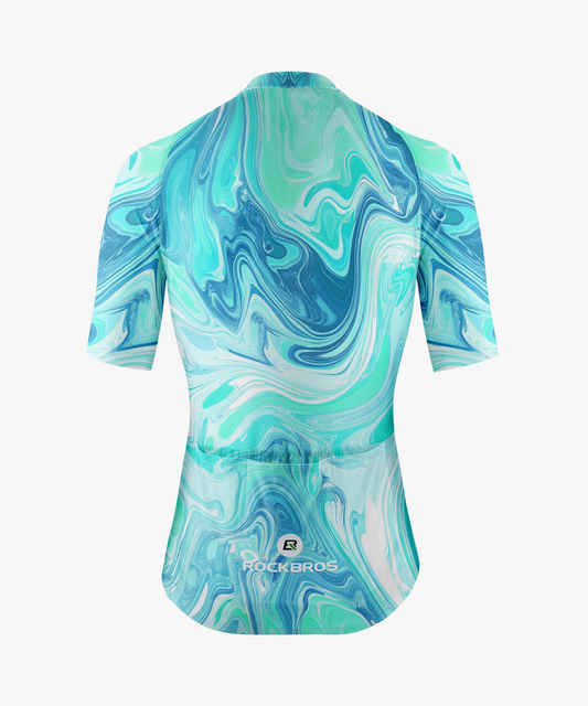 Men's Neon Fluid Paint Cycling Jersey