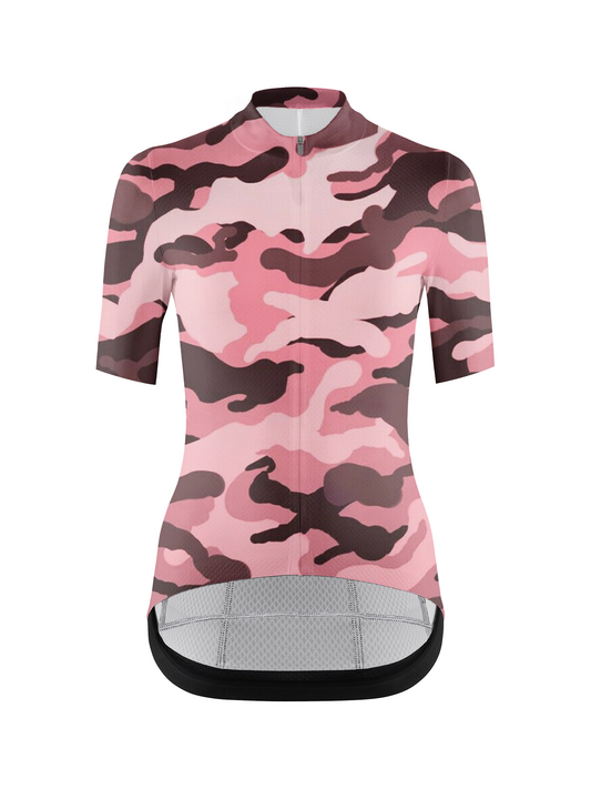 RockBros Women's Modern Camo Pink Tactical Cycling Jersey