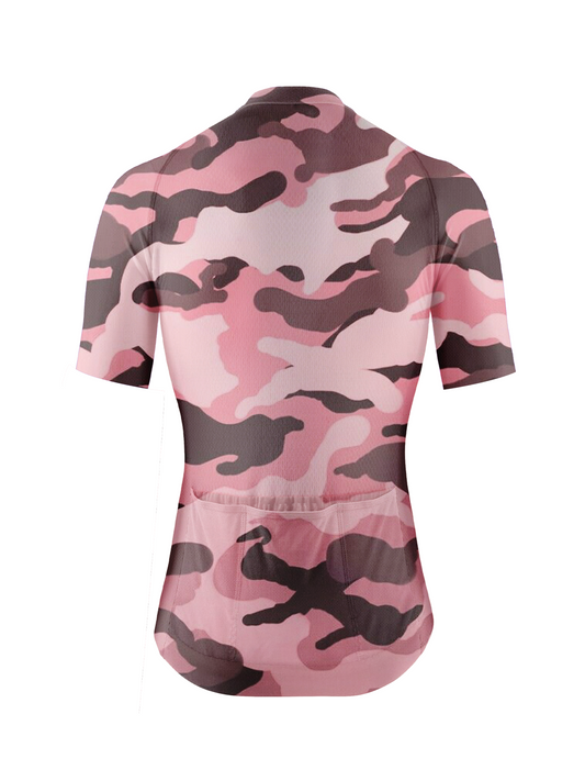 RockBros Women's Modern Camo Pink Tactical Cycling Jersey