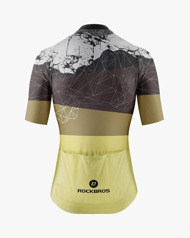Men's Beige & Brown Mountain Cycling Jersey