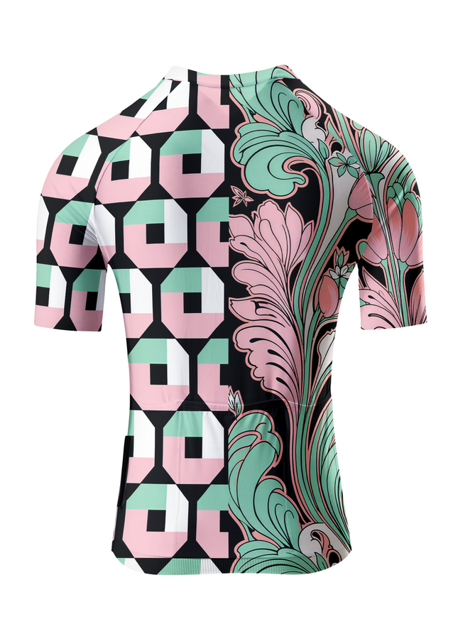 ROCKBROS Women's Pastel Nouveau Geometric Hybrid Pro Aero Cycling Jersey
