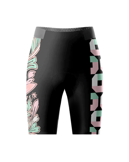 ROCKBROS Women's Pastel Nouveau Floral Split-Graphic Pro Cycling Shorts