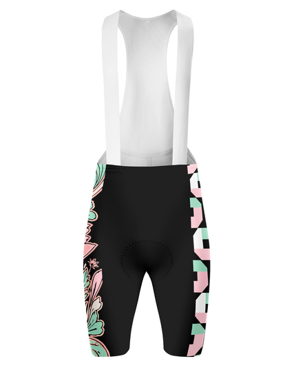 ROCKBROS Women's Pastel Nouveau Floral High-Support Cycling Bibs