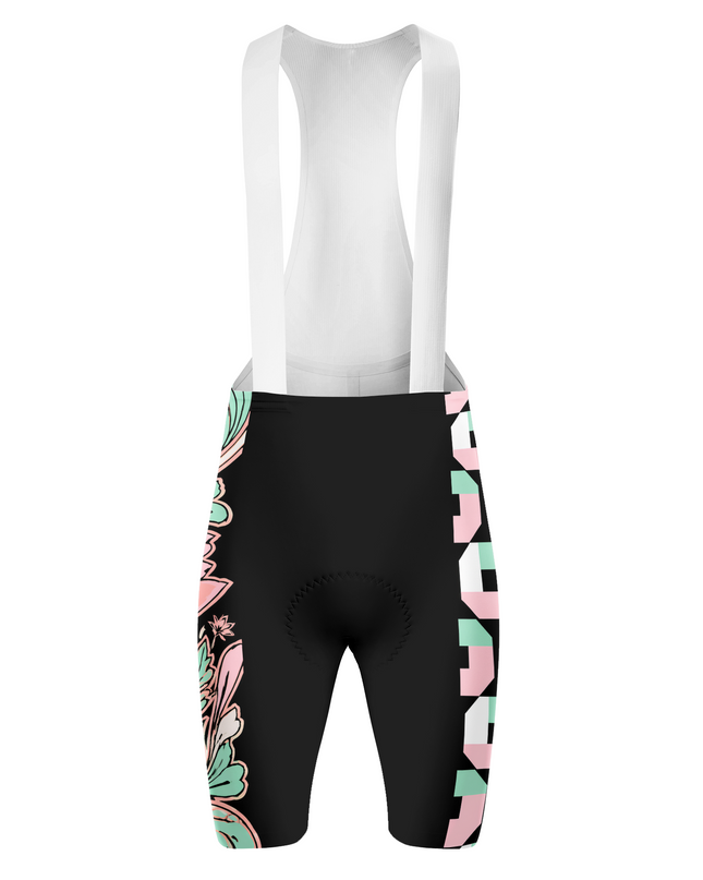 ROCKBROS Women's Pastel Nouveau Floral High-Support Cycling Bibs