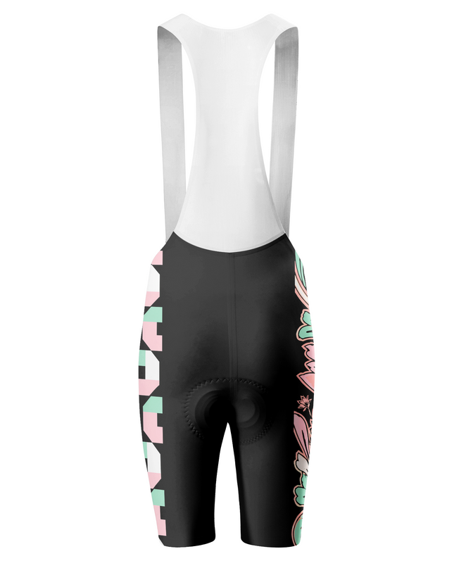 ROCKBROS Women's Pastel Nouveau Floral High-Support Cycling Bibs
