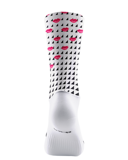 ROCKBROS Women's Pop Art Crimson Kisses Aero Performance Cycling Socks