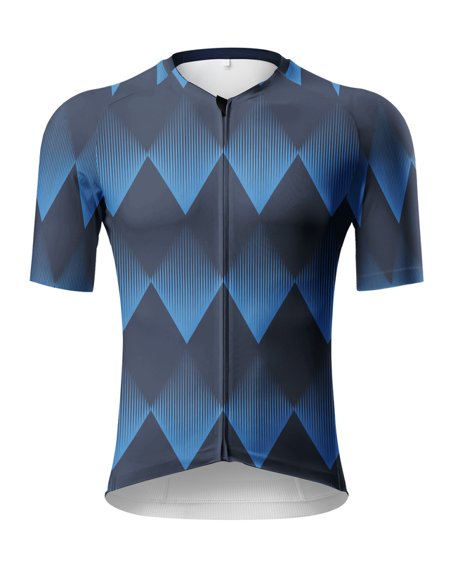 ROCKBROS Men's Cobalt Gradient Diamond Pro Aero Cycling Jersey