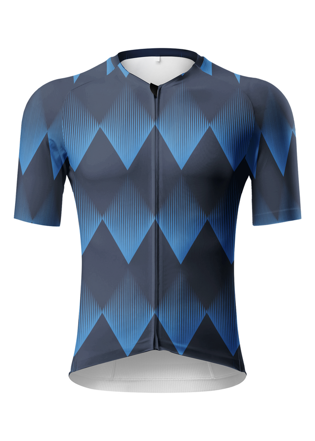 ROCKBROS Men's Cobalt Gradient Diamond Pro Aero Cycling Jersey