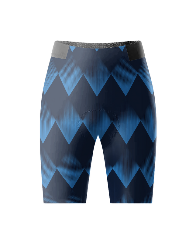 ROCKBROS Men's Deep Sea Geometric High-Compression Cycling Shorts