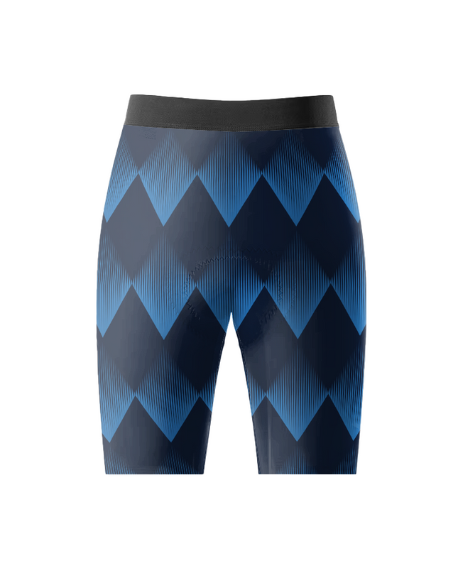 ROCKBROS Men's Deep Sea Geometric High-Compression Cycling Shorts
