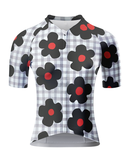 ROCKBROS Women's Heritage Gingham Flora Pro Jersey