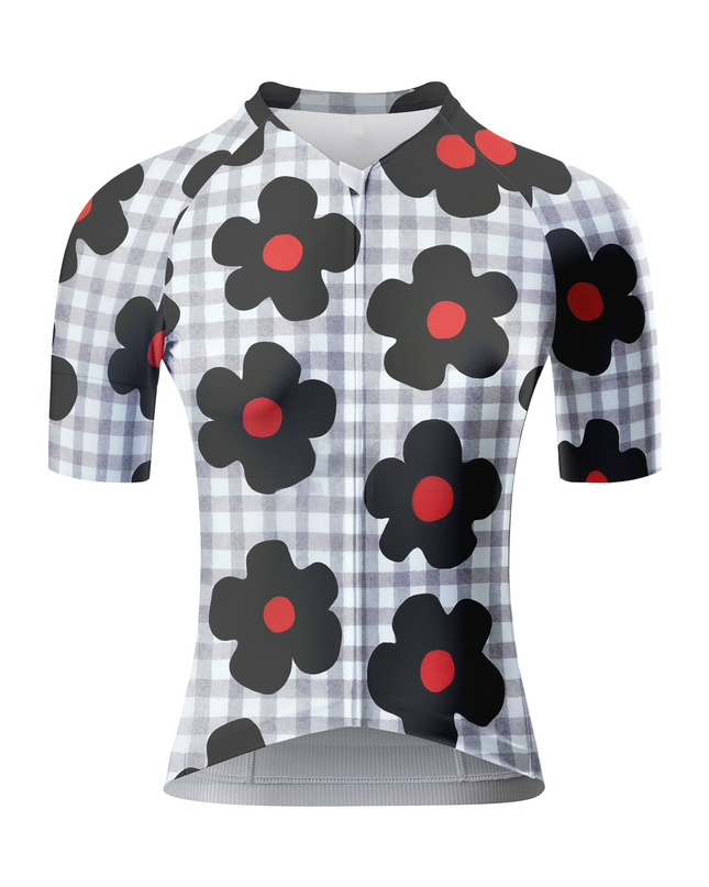 ROCKBROS Women's Heritage Gingham Flora Pro Jersey