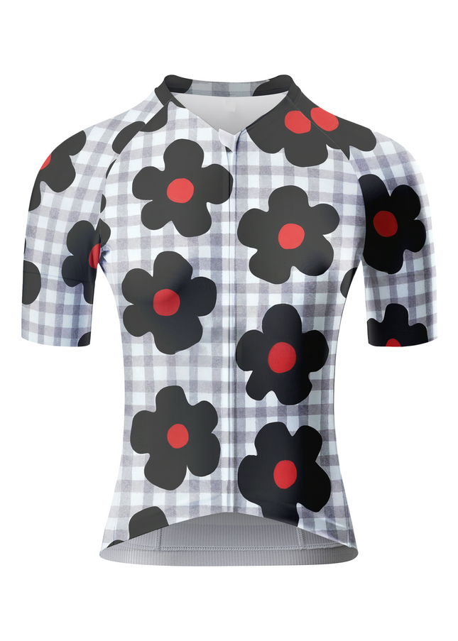 ROCKBROS Women's Heritage Gingham Flora Pro Jersey