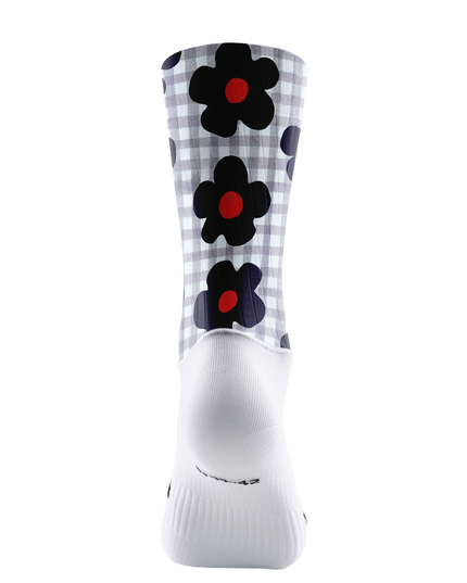 ROCKBROS Heritage Gingham Flora Coordinated Performance Cycling Socks