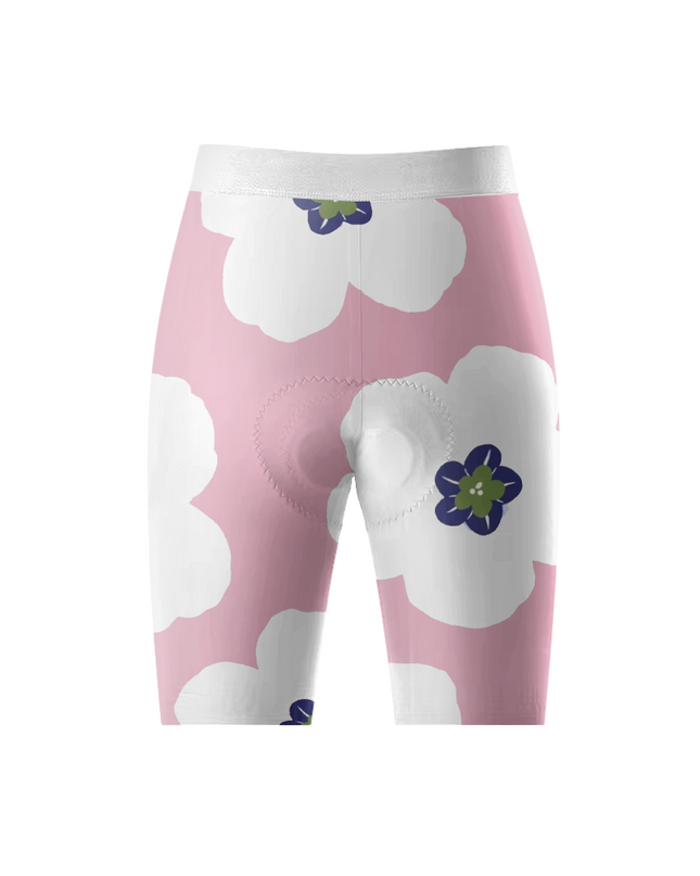 ROCKBROS Women's Pastel Bloom Full-Print Pro Cycle Shorts