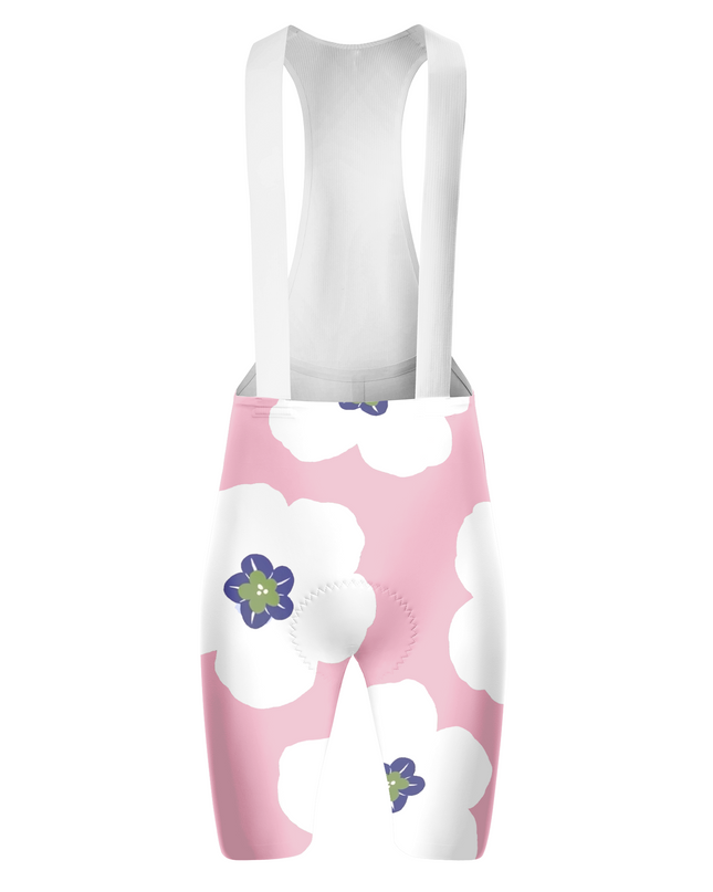 ROCKBROS Women's Pastel Bloom Full-Print Pro Bib Shorts