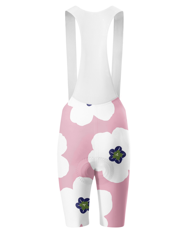 ROCKBROS Women's Pastel Bloom Full-Print Pro Bib Shorts