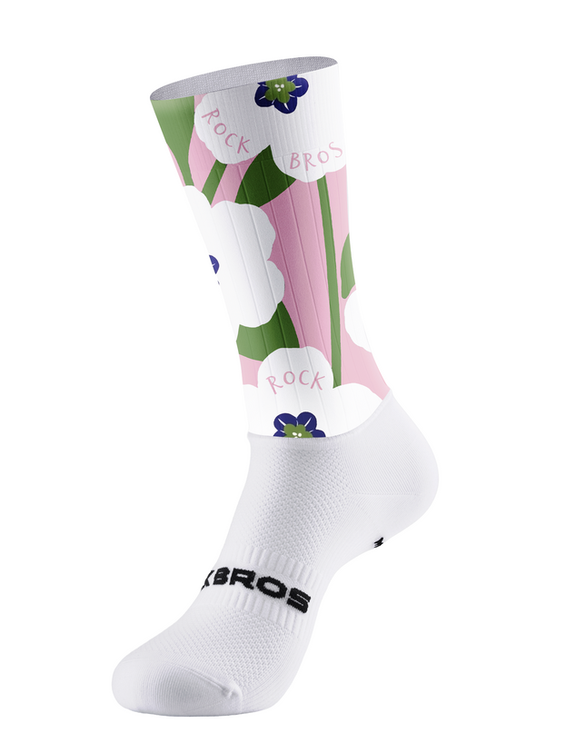 ROCKBROS Pastel Bloom Patterned Cycling Socks