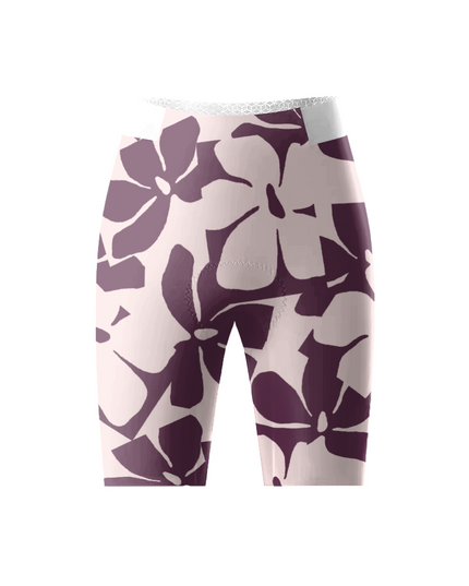 ROCKBROS Women's Berry-Ink Sketch Full-Print Pro Cycle Shorts