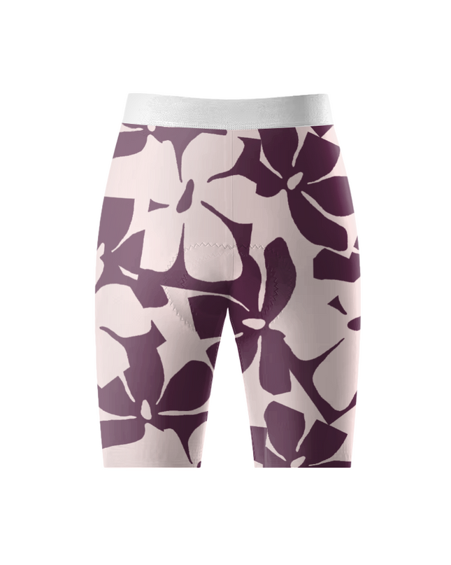 ROCKBROS Women's Berry-Ink Sketch Full-Print Pro Cycle Shorts