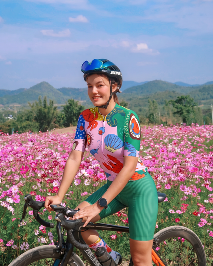 ROCKBROS Women's Ocean Creature Print Cycling Jersey