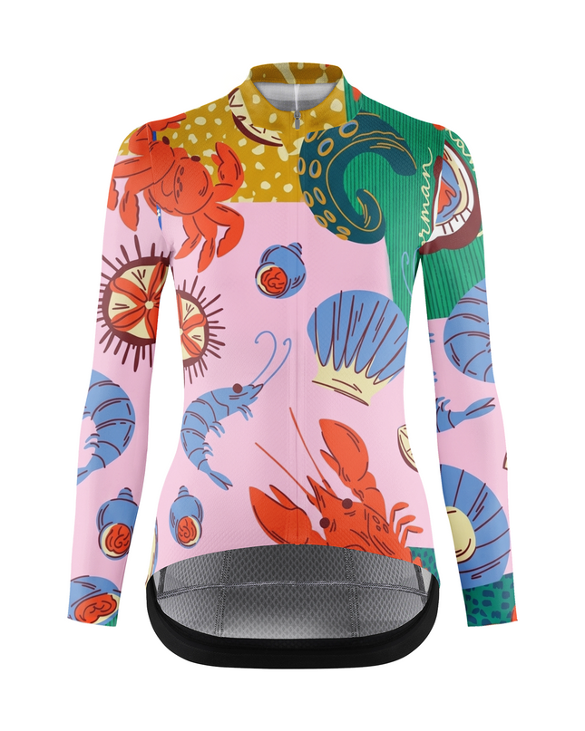 ROCKBROS Women's Ocean Creature Print Cycling Jersey
