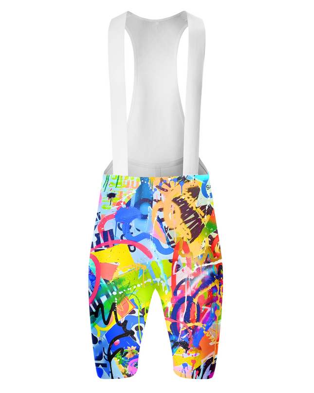 ROCKBROS Men's "Urban Chaos" Pop Graffiti Art Pro Training Cycling Bibs