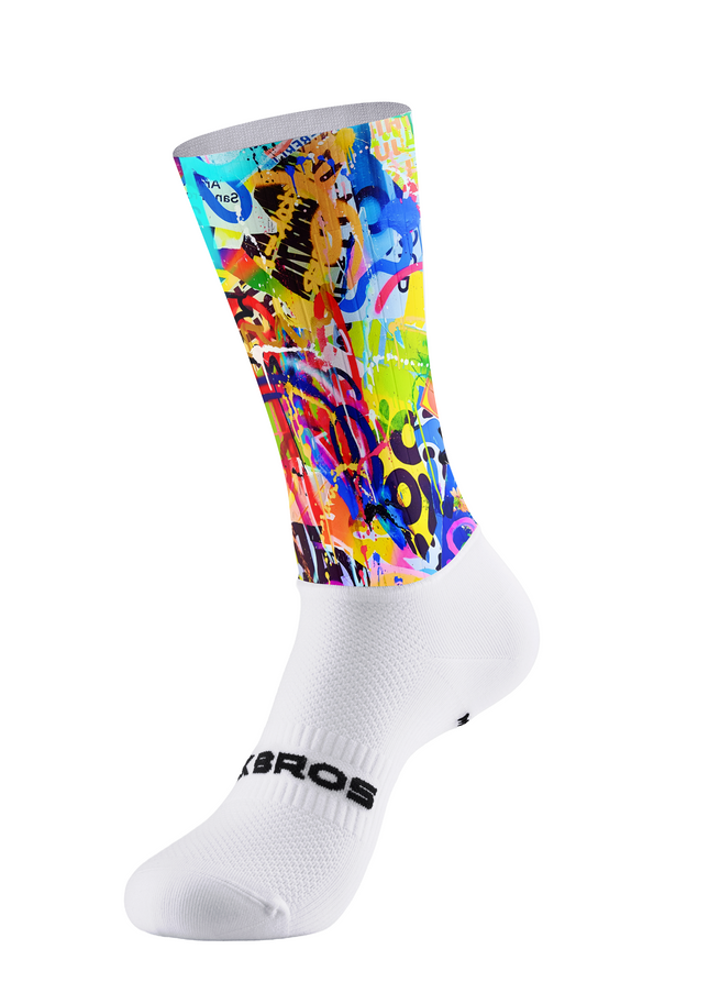 ROCKBROS "Urban Chaos" Pop Graffiti Art Quick-Dry Cycling Socks