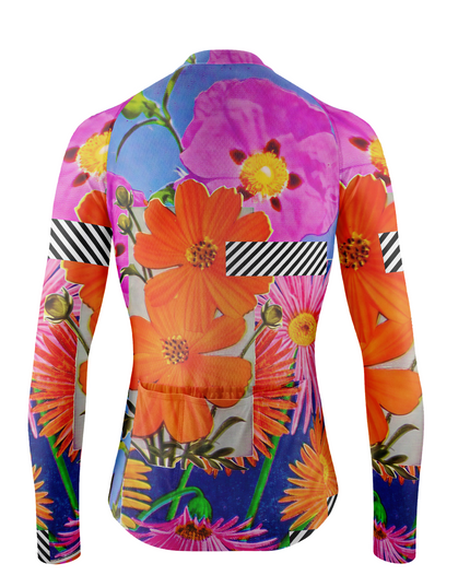ROCKBROS Women's Psychedelic Bloom Collage Pro Long-Sleeve Jersey