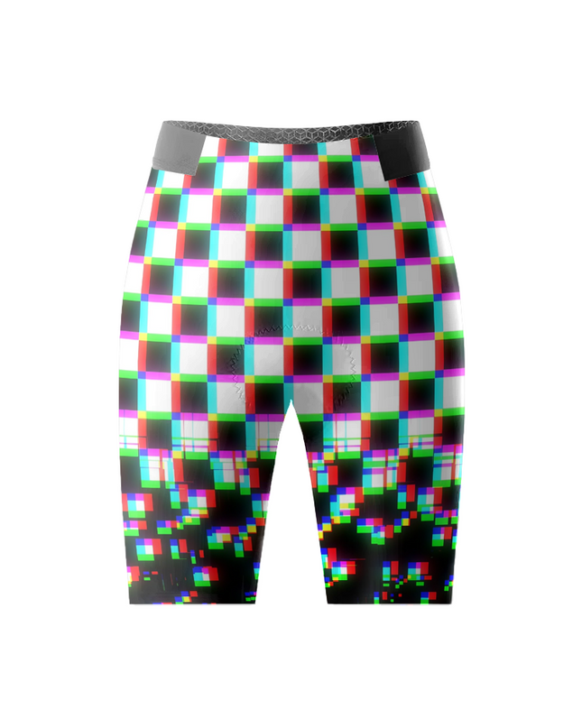ROCKBROS Women's Cyber-Glitch Pixel-Distortion Pro Cycle Shorts