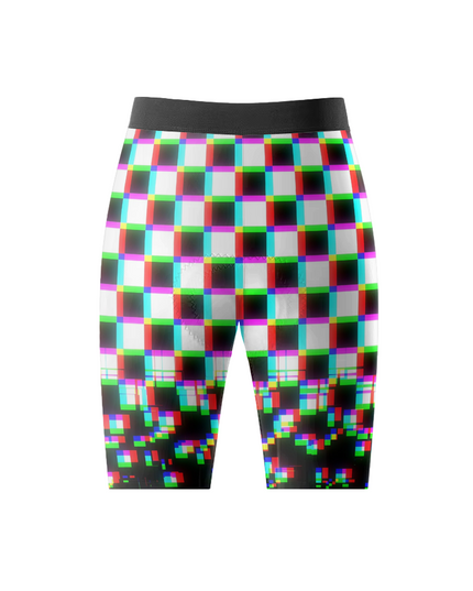 ROCKBROS Women's Cyber-Glitch Pixel-Distortion Pro Cycle Shorts