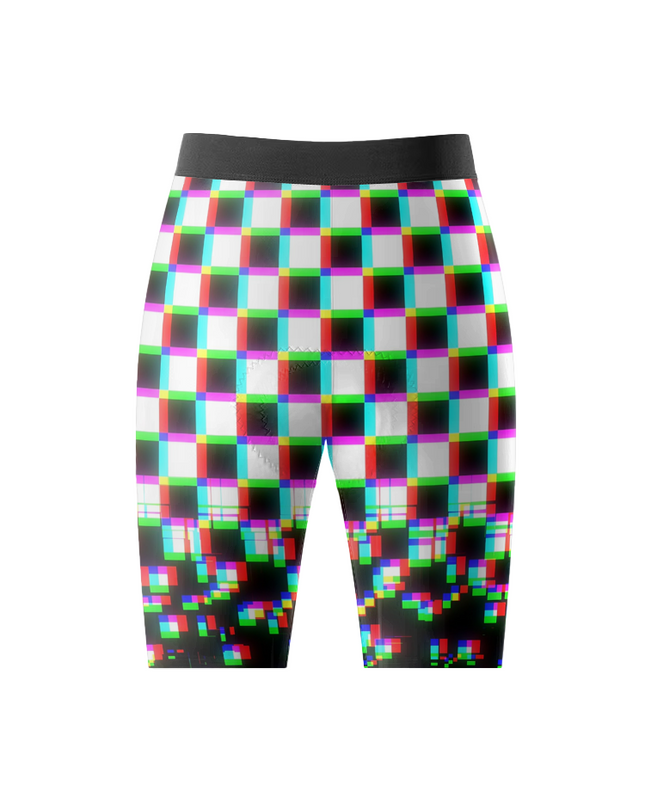 ROCKBROS Women's Cyber-Glitch Pixel-Distortion Pro Cycle Shorts
