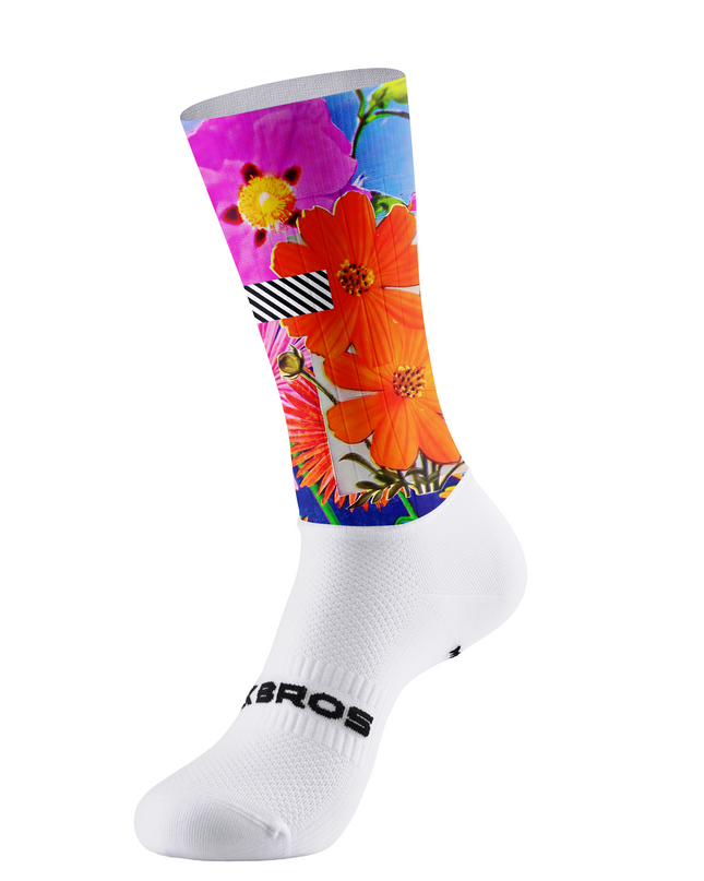 ROCKBROS Psychedelic Bloom Collage Performance Cycling Socks