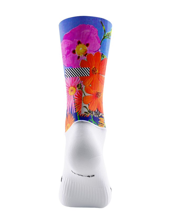 ROCKBROS Psychedelic Bloom Collage Performance Cycling Socks