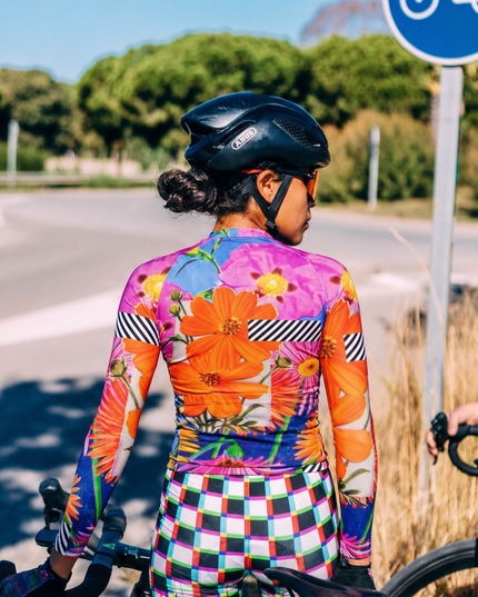 ROCKBROS Women's Psychedelic Bloom Collage Pro Long-Sleeve Jersey