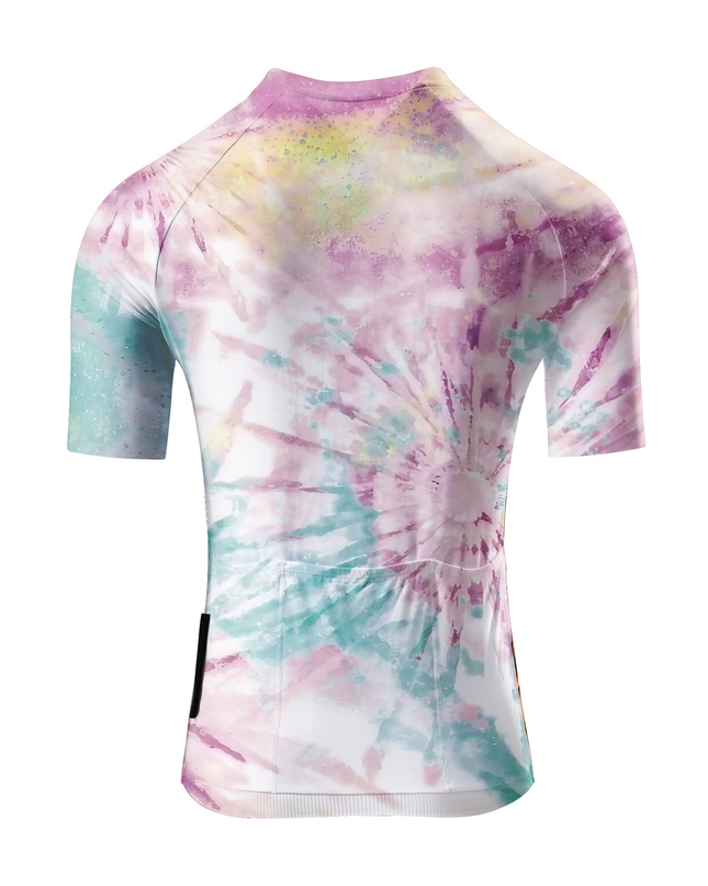 RockBros Women's "Pastel Bloom" Artistic Tie-Dye Performance Cycling Jersey