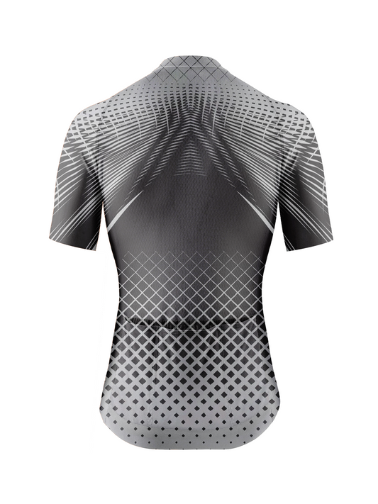 RockBros Men's Geometric Rhythm Mono Burst Cycling Jersey