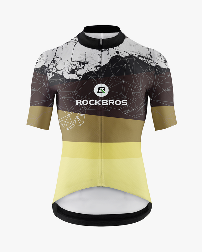 Men's Beige & Brown Mountain Cycling Jersey