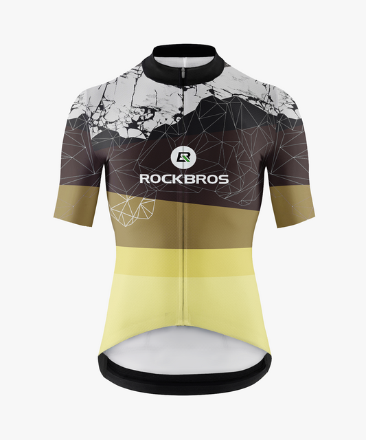 Men's Beige & Brown Mountain Cycling Jersey