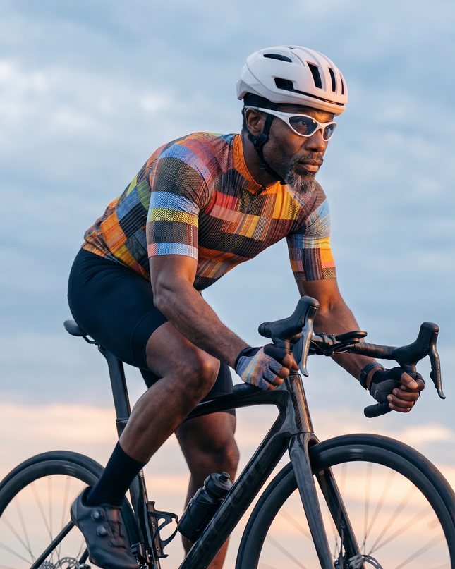ROCKBROS Men's "Geo Pulse" Halftone Glitch Art Pro Aero Cycling Jersey