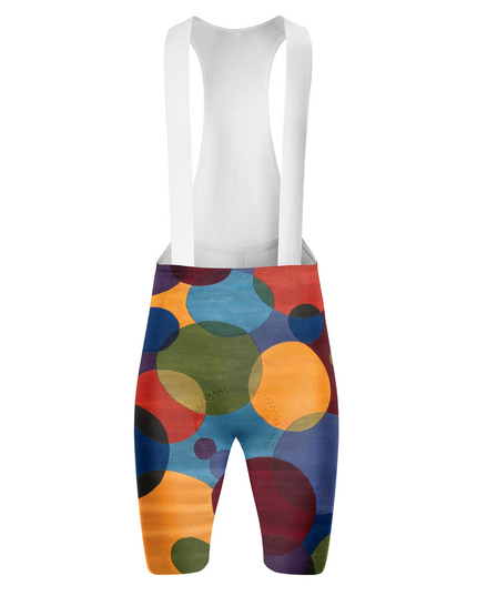 ROCKBROS Men's "Geo Pulse" Halftone Glitch Art Pro Cycling Bibs