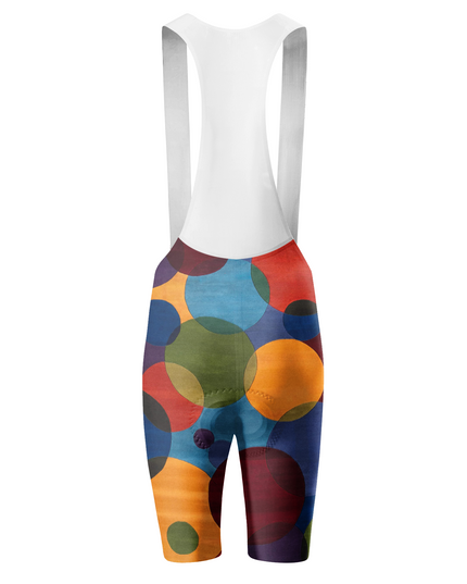 ROCKBROS Men's "Geo Pulse" Halftone Glitch Art Pro Cycling Bibs