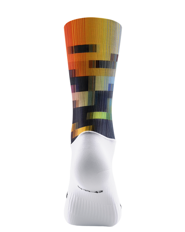 ROCKBROS Men's "Geo Pulse" Halftone Glitch Art Aero Cycling Socks
