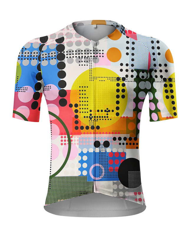 ROCKBROS Men's Bauhaus Multidimensional Collage Pro Short-Sleeve Jersey